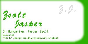 zsolt jasper business card